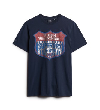 Superdry T-shirt da lavoro benzina blu scuro