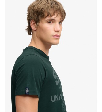 Superdry T-shirt gothique « Varsity » vert