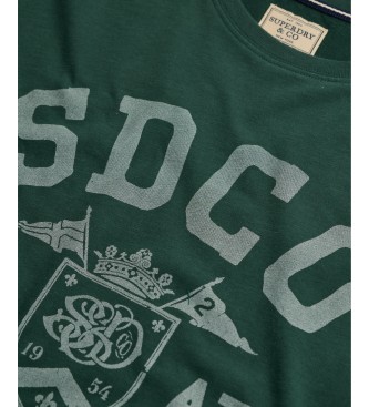 Superdry T-shirt gothique « Varsity » vert
