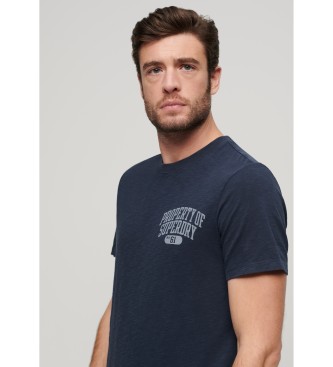 Superdry Athletic College grafisch T-shirt marine