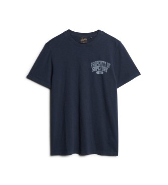 Superdry Camiseta grfica Athletic College marino