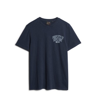 Superdry Athletic College grafisch T-shirt marine