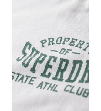Superdry Camiseta grfica Athletic College blanco