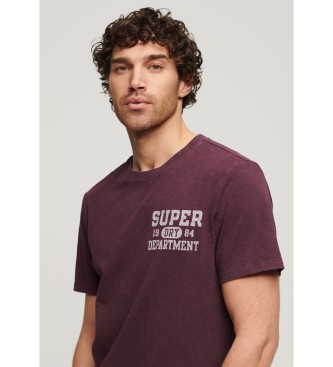 Superdry Athletisches College-T-Shirt lila