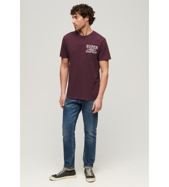 Superdry Athletisches College-T-Shirt lila