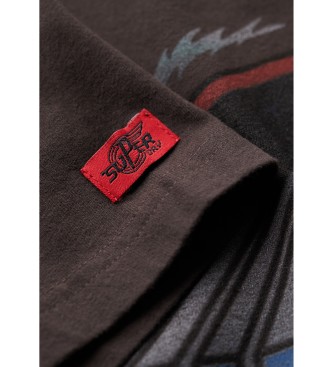 Superdry T-shirt con grafica Rock Band grigio scuro