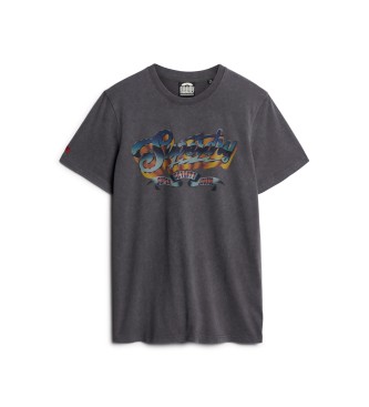 Superdry T-shirt graphique rock gris