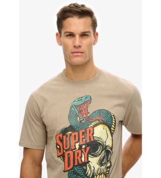 Superdry Graphic T-shirt Biker Rock brown