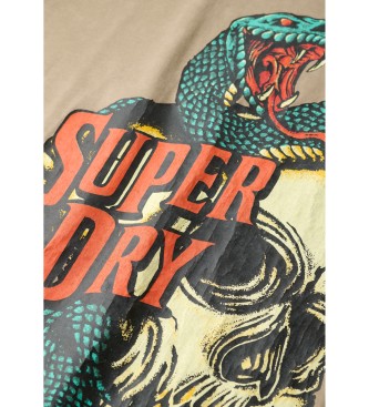 Superdry Graphic T-shirt Biker Rock brown