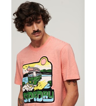 Superdry Neon rejse-T-shirt lyserd