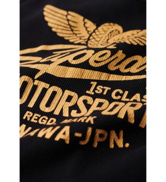 Superdry T-shirt nera con grafica retr rocker