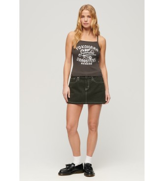 Superdry T-shirt nera con grafica retr rocker