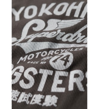 Superdry T-shirt grfica Retro Rocker preta