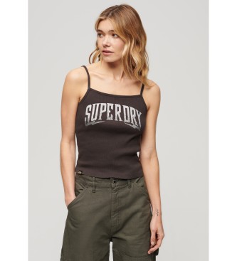 Superdry Camiseta grfica Retro Rocker gris oscuro