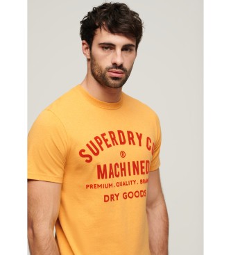 Superdry T-shirt graphique floqu jaune Workwear