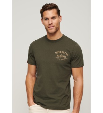 Superdry Workwear grn grafisk T-shirt med flock