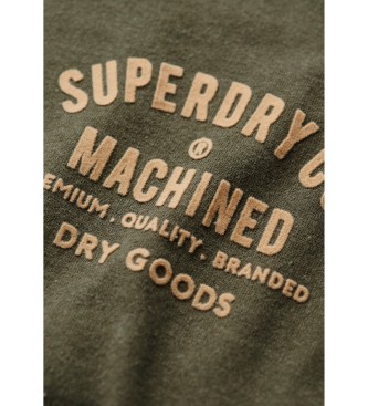 Superdry Workwear grn grafisk T-shirt med flock