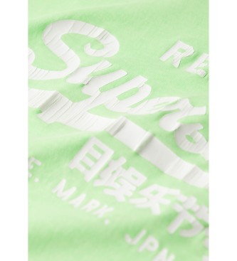 Superdry Neongrn slim fit grafisk t-shirt med neonprint