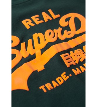 Superdry Neongrn slim fit grafisk t-shirt med neonprint