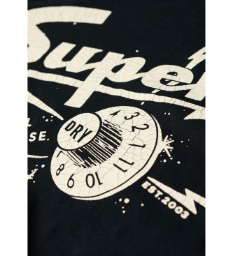 Superdry Retro Rocker grafisk T-shirt sort