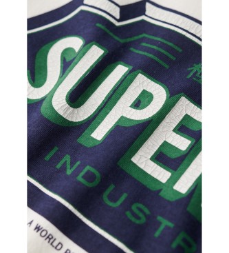 Superdry T-shirt grafica bianca Ringer Workwear