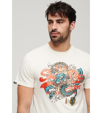 Superdry Grafisch T-shirt Tokio wit