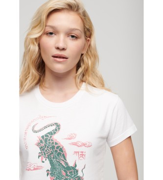 Superdry Komodo Kailash Dragon T-shirt biały