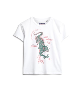 Superdry T-shirt Komodo Kailash Dragon blanc