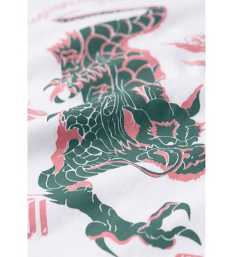 Superdry T-shirt Komodo Kailash Dragon blanc