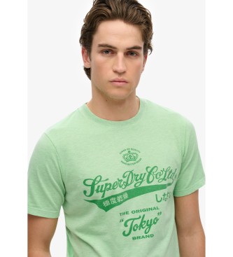 Superdry Grn gewaschenes T-Shirt in lockerer Passform von Workwear