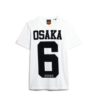 Superdry Osaka 6 Standard monokrom T-shirt hvid
