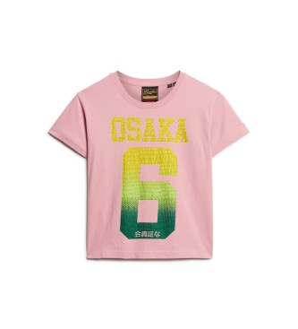 Superdry Camiseta Osaka 6 Cali RS 90s rosa