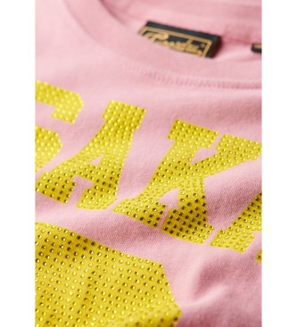 Superdry Osaka 6 Cali RS 90s T-shirt roze