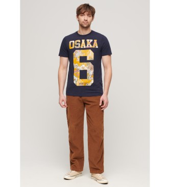 Superdry Osaka 6 Japans invul T-shirt marine