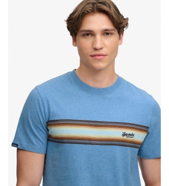 Superdry T-shirt Outdoor Stripe Logo bleu