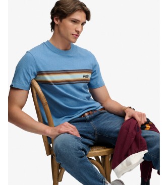 Superdry T-shirt Outdoor Stripe Logo bleu