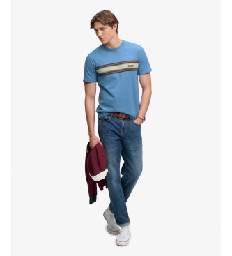 Superdry T-shirt Outdoor Stripe Logo bleu