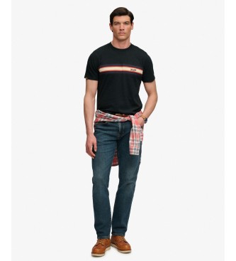 Superdry Black Outdoor Stripe Logo T-shirt