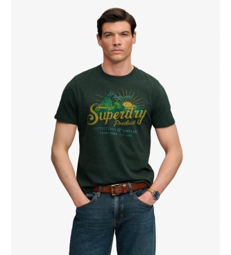 Superdry T-shirt Outdoors Mountain vert