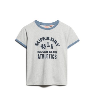 Superdry Ringer Athletic Essentials T-shirt grijs