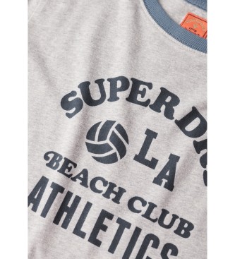Superdry T-shirt Ringer Athletic Essentials gris