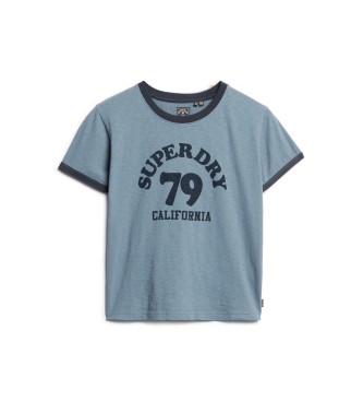 Superdry Camiseta ringer Athletic Essentials azul