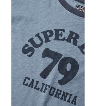 Superdry T-shirt con suoneria blu Athletic Essentials