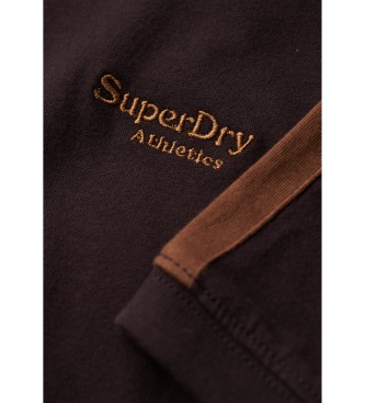 Superdry Retro Kurzarm-Logo-T-Shirt Essential braun