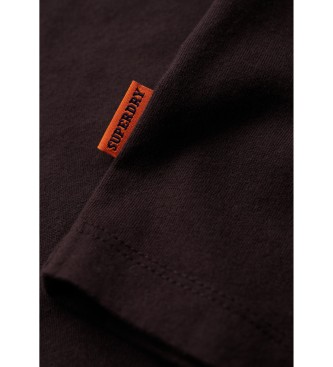 Superdry Retro Kurzarm-Logo-T-Shirt Essential braun