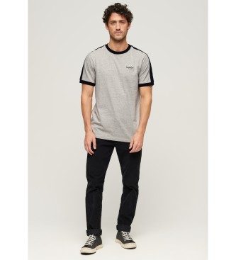 Superdry T-shirt de manga curta com logtipo retro Cinzento essencial