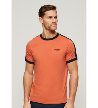 Superdry T-shirt rtro  manches courtes avec logo Essentiel orange