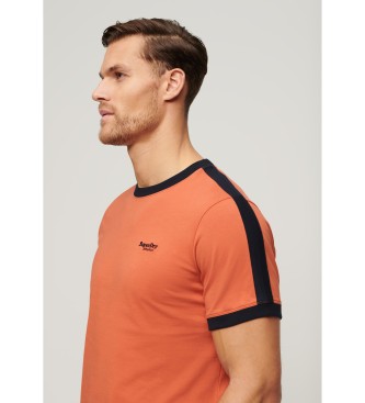 Superdry T-shirt rtro  manches courtes avec logo Essentiel orange