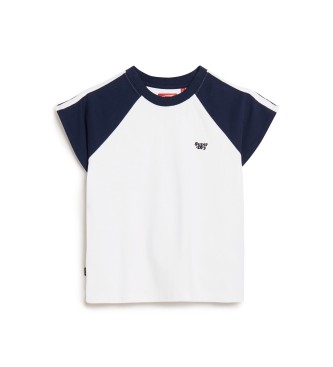 Superdry T-shirt retr con logo Essential bianco
