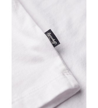Superdry T-shirt retro com logtipo Essential branco